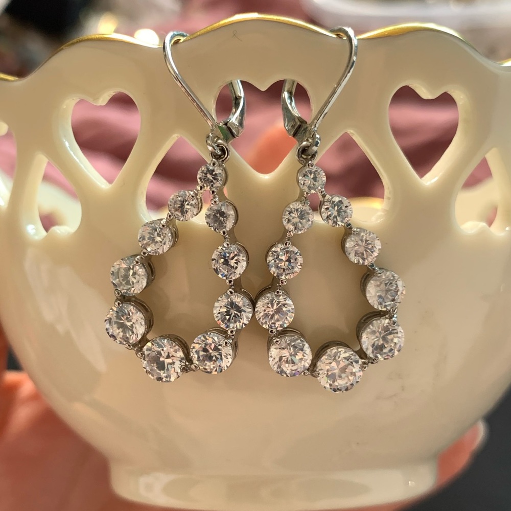 Crystal Cubic Zirconia Dangle Earrings